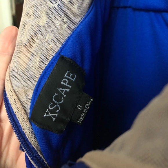 Xscape Full-length Cobalt Gown - Picture 5 of 7